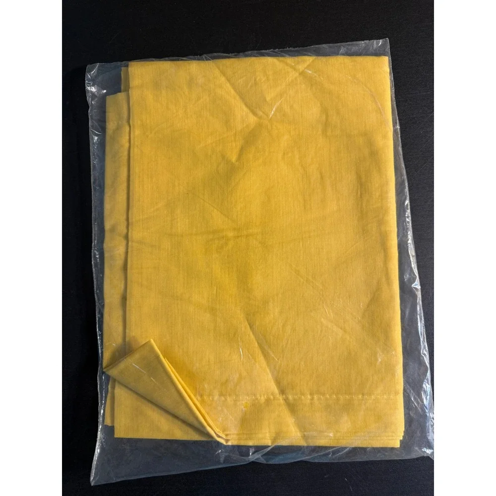 Vintage Batiste of DuPont Dacron Gold Curtain Panel 40x81 Model 8000